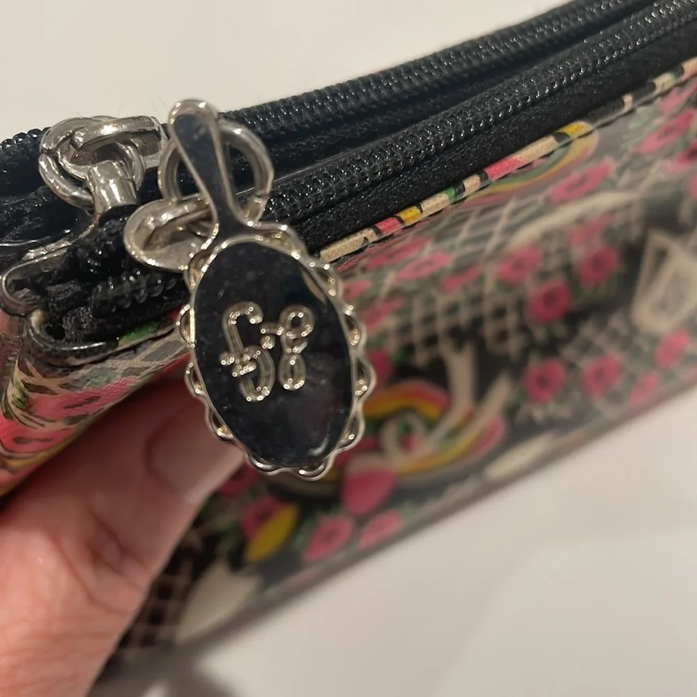 Lulu Guinness Cosmetic Case. Garden motif. Gently used.